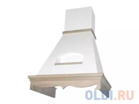 Вытяжка каминная Elikor Бельведер 60П-650-П3Д бежевый/дуб неокрашенный