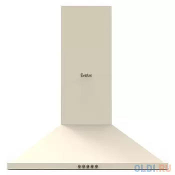 Вытяжка купольная, retro, 60 см, механический контроль, 3 скорости работы, производительность 690 м3/ч, бежевый, металл, галогенное освещение, 600х45