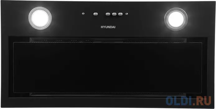 Вытяжка встраиваемая Hyundai HBB 6036 BG черный управление: кнопочное (1 мотор)