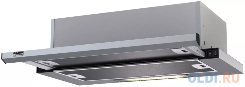 Вытяжка встраиваемая Krona Kamilla 600 slim нержавеющая сталь