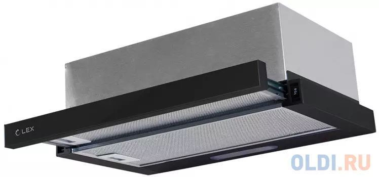 Вытяжка встраиваемая Lex HONVER G 500 черный управление: кнопочное (1 мотор)