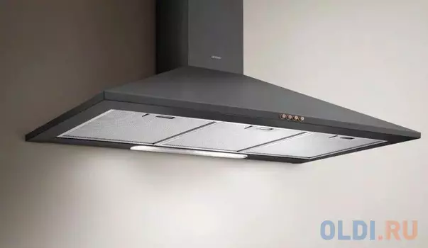 Вытяжки JET AIR/ Купольная, 60 см, 650 куб.м., кнопочное управление, черная