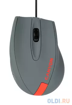 Wired Optical Mouse with 3 keys, DPI 1000 With 1.5M USB cable,Gray-Red,size 68*110*38mm,weight:0.072kg