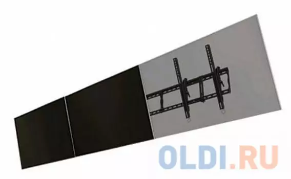 [WML47] Модуль для расширяемой системы Wize для настенного крепления ландшафтной ориентации для дисплеев 40"- 47", VESA 800х400, наклон +15/-5°, до 91 кг, черн.