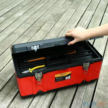 Ящик для инстр. Deko DKTB42 красный/черный (065-0855)