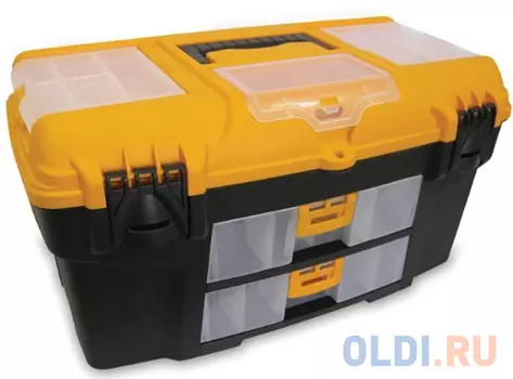 Ящик для инструментов Уран, 21", 28х53х29 см, 3 бокса для мелочей, 2 выдвижные консоли, IDEA, М2927