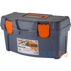 ЯЩИК ДЛЯ ИНСТРУМЕНТА "MASTER ECONOMY" №16 СЕРО-СВИНЦ./ОРАНЖ.(1/6) "ПЛАСТИК РЕПАБЛИК" BR6002СРСВЦОР