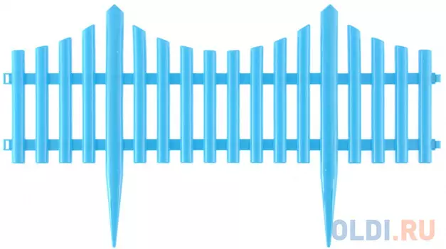Забор декоративный "Гибкий", 24х300 см, голубой, Россия// Palisad