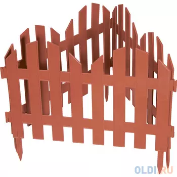 Забор декоративный "Романтика", 28 х 300 см, терракот, Россия// Palisad
