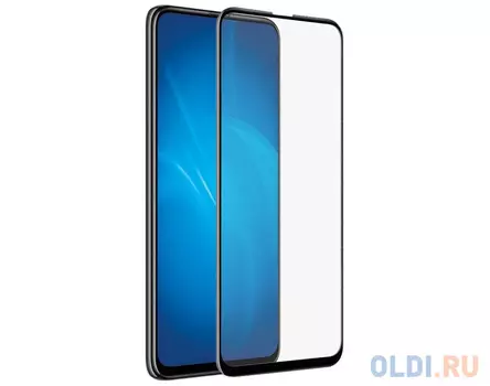 Закаленное стекло 3D с цветной рамкой (fullscreen+fullglue) для Huawei P Smart Z/ Honor 9X/ Y9s DF hwColor-103 (black)