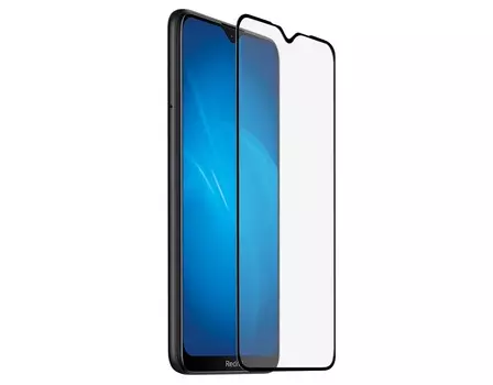 Закаленное стекло с цветной рамкой (fullscreen) для Xiaomi Redmi Note 8T DF xiColor-73 (black)