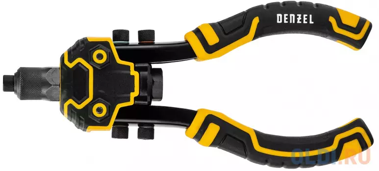 Заклепочник двуручный, заклепки 2,4-3,2-4,0-4,8-6,4 мм// Denzel