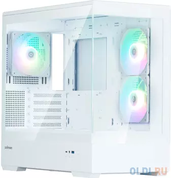 ZALMAN P30 V2, MATX, WHITE, WINDOW, 2x3.5", 3x2.5", 1xUSB TYPE-C, 1xUSB3.0, SIDE 2x120mm ARGB, REAR 1x120mm ARGB, VGA support