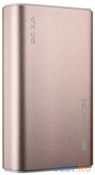 Зарядное устройство Canyon CND-TPBQC10RG 10000mAh Li-pol, In Micro/PD 18W(Max), Out PD/QC3.0 18W(Max), Smart IC, Алюминиевый сплав, кабель 0.24m, Розово-золотистый