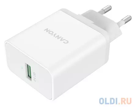 Зарядное устройство Canyon CNE-CHA12W 3 А USB белый