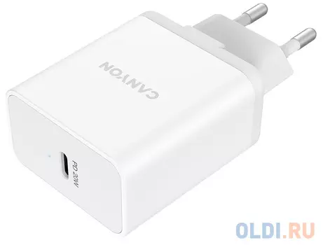 Зарядное устройство Canyon CNE-CHA20W 3 А USB-C белый