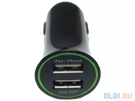 Зарядное устройство USB от автомобильного прикуривателя ORIENT USB-2220AN 12-24V - 5V, 2100mA, 2 выхода (iPad/iPhone, Samsung Galaxy)