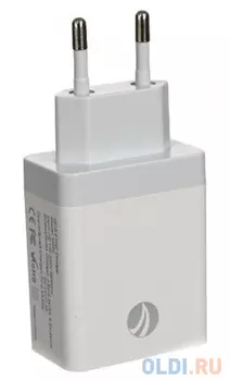 Зарядное устройство 2 порта AC (EU Plug 100-220V) - USB, IC, Quick Charge 3.0 VCOM