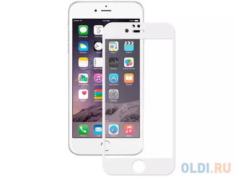 Защитное стекло 3D Deppa для Apple iPhone 6/6S Plus, 0.3 мм, белое