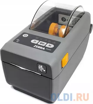 Zebra DT Printer ZD411; 300 dpi, USB, USB Host, Modular Connectivity Slot, BTLE5, EU and UK Cords, Swiss Font, EZPL