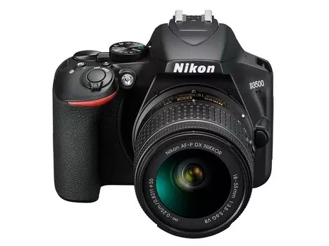 Зеркальный фотоаппарат Nikon D3500 Black KIT 18-55mm P VR (VBA550K001) Black 24.7 Mp, 23.5 x 15.6 мм / max 6000 x 4000 / экран 3.0" / 0,415 г