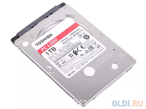 Жесткий диск 2.5" 1Tb Toshiba HDWL110UZSVA L200 Slim (7mm) SATA-III (128mb, 5400rpm)