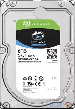 Жесткий диск Seagate SATA-III 6Tb Skyhawk (7200rpm) 256Mb 3.5" (ST6000VX008)