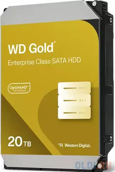Жесткий диск Western Digital 3.5 20TB WD202KRYZ Gold SATA3, Cache 291MB, 7200 rpm