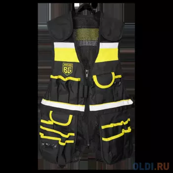 Жилет для инструмента BERGER ДИКЗЕ BG1209 15 карманов, светотражающий, размер 44-60