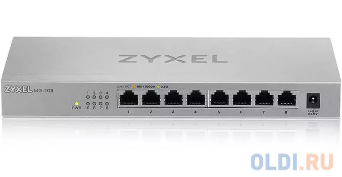 Zyxel MG-108 multi-gigabit switch, 8x1 / 2.5GE, desktop, silent