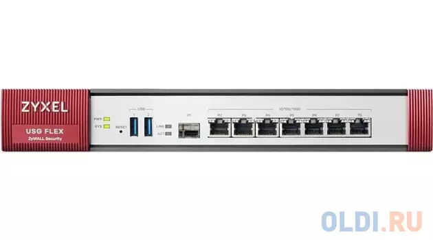 ZYXEL ZyWALL USG FLEX 500 firewall with 1 year subscription set (AS, AV, CF, IDP), Rack, 7 configurable (LAN / WAN) ports GE, 1xSFP, 2xUSB3.0, AP Cont