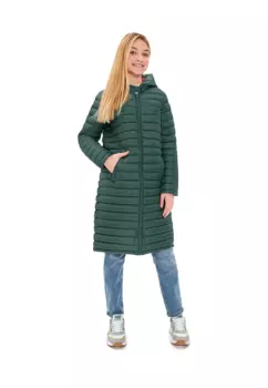 Куртка (пуховик) длинная утепленная д/дев. "Мадлен"