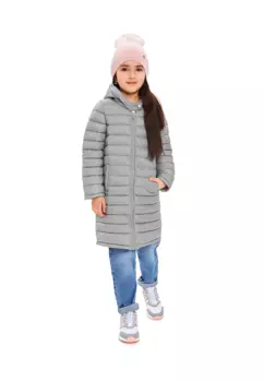 Куртка (пуховик) длинная утепленная д/дев. "Мидди"