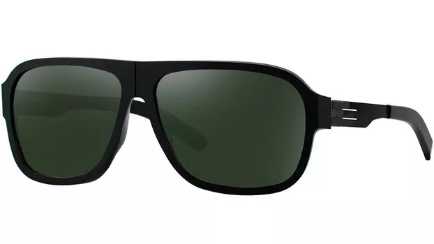 Солнцезащитные очки Ic! Berlin Power Law black rough green polarized