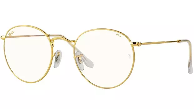 Солнцезащитные очки Ray-Ban 3447 9196BL Round Blue Light Clear Evolve Large