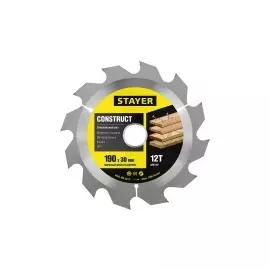 Пильный диск по дереву с гвоздями STAYER MASTER 3683-190-30-12