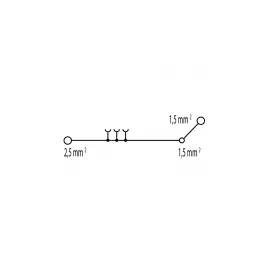 Проходная клемма Weidmuller WDU 2.5/1.5/ZR RT 1833830000