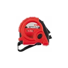 Рулетка Rubber, 3 м х 16 мм, обрезиненный корпус MATRIX 31003