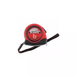 Рулетка Status autostop magnet, 3 м х 16 мм, двухкомпонентный корпус, зацеп с магнитом MATRIX 31037