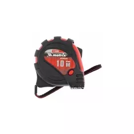 Рулетка Status magnet 3 fixations, 10 м х 32 мм, обрезиненный корпус, зацеп с магнитом MATRIX 31000