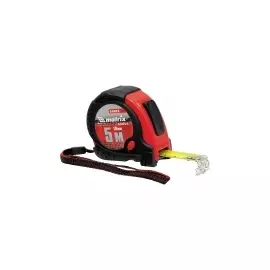 Рулетка Status magnet fixation, 5 м х 25 мм, обрезиненный корпус, зацеп с магнитом MATRIX 31029