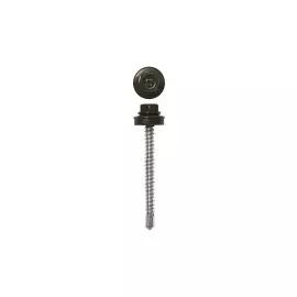 Саморезы для кровельных материалов окрашенные RAL 8028 ЗУБР 4-300310-48-080-8028