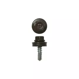 Саморезы для кровельных материалов окрашенные RAL 8028 ЗУБР 4-300310-55-019-8028