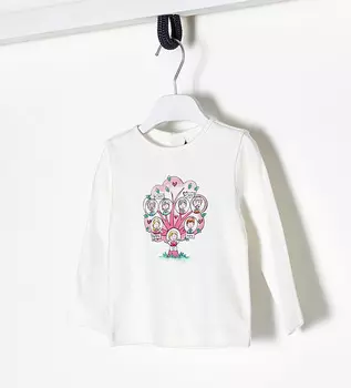 Футболка с длинным рукавом для маленькой девочки