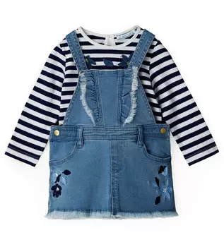 Комплект (лонгслив+сарафан) для маленькой девочки