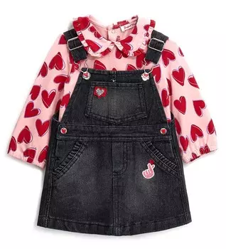 Комплект (лонгслив+сарафан) для маленькой девочки