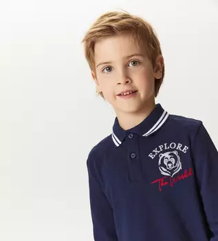 Поло с длинным рукавом для мальчика