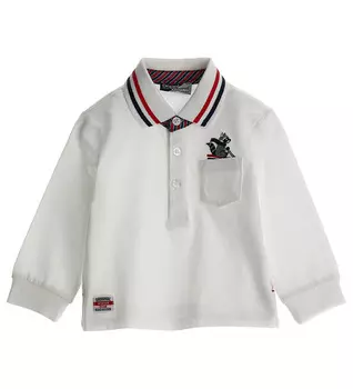 Поло с длинным рукавом для маленького мальчика