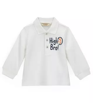 Поло с длинным рукавом для маленького мальчика