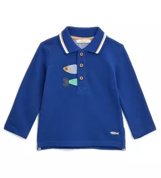Поло с длинным рукавом для маленького мальчика